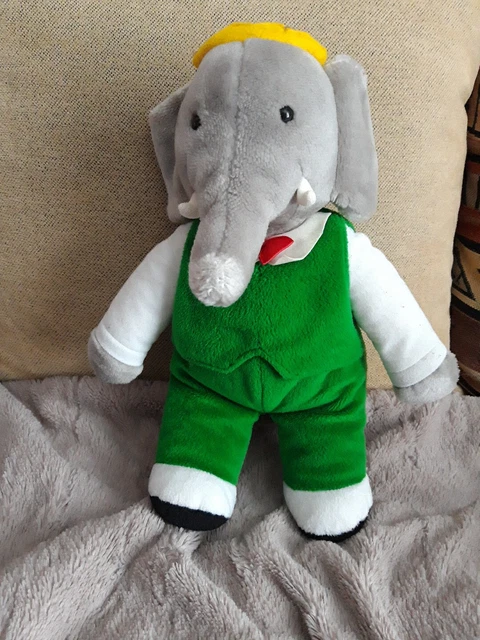 JEMINI Babar Peluche Elephant +/-40 CM, 024343, Vert pas cher
