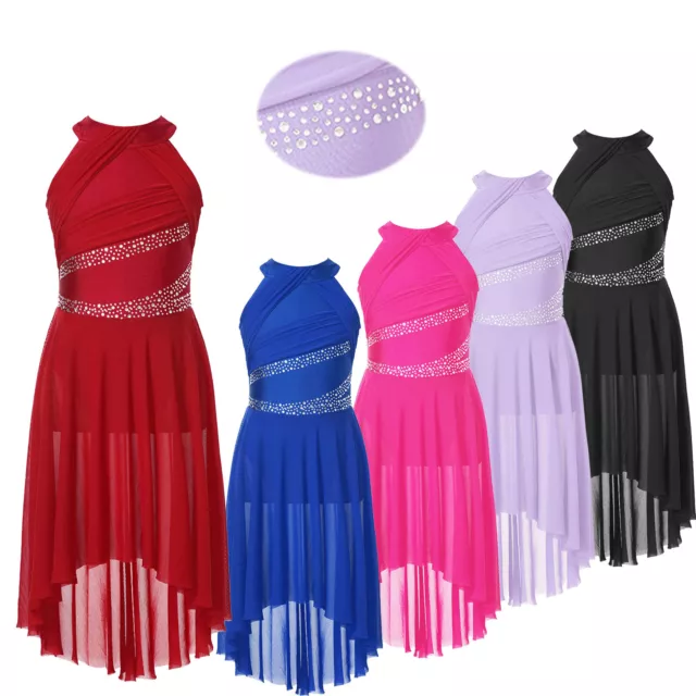Abbigliamento da ballo bambino bambina arricciato abito da ballo sala da ballo body gonna moderna rumba