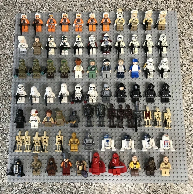 LEGO STAR WARS Figures x2 & 1 kg kilo Bricks parts Accessories Bundle £