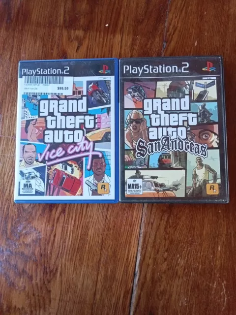 Grand Theft Auto PS1 PS2 Lot6 w/Map Sony Playstation 3 Vice San Andreas  Liberty