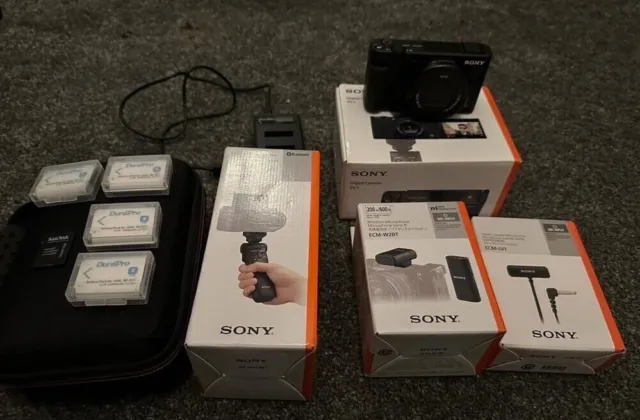 Sony ZV-1 20.1MP 4K Digital Video Vlogging Camera, grip & accessories