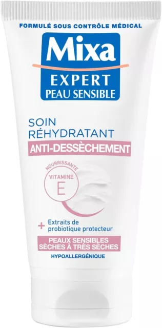 Soin Visage Réhydratant Anti-dessèchement Peau Sensible MIXA 50ml