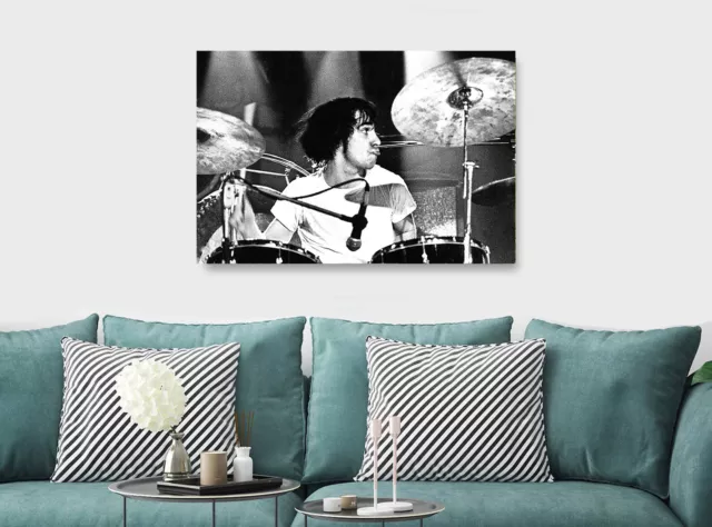 Keith Moon - The Who Rock Band - Canvas Wall Art Framed Print. Various Sizes 2