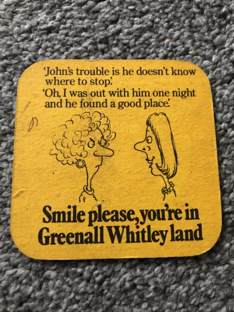 BEER MAT - GREENALL WHITLEY BREWERY - LOCAL BITTER - (Cat No ???) - (1977)