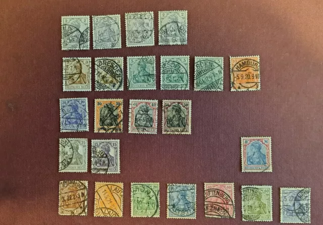 Deutsches Reich,Lot Germania,24 Werte aus 1902-1920  ,Mi ,gestempelt