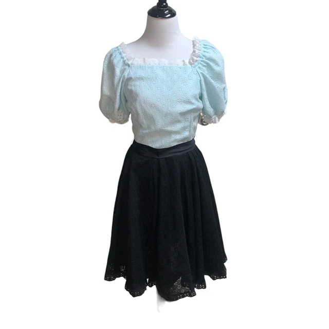 Vintage Square Dance Dress Company Women's Square Dance Dress Size 6 Bow Eyelet