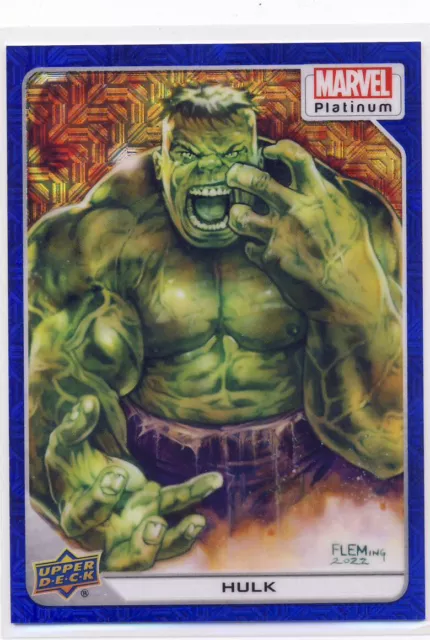 2023 Marvel Platinum Blue Traxx 36 Hulk 329/499