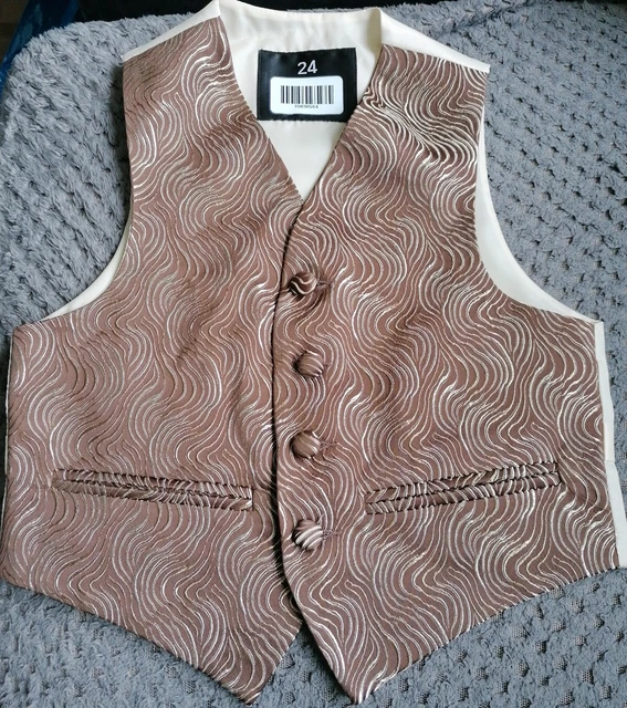 Boys Kids Formal Promwear WAISTCOAT Wedding Suit Party Costume Vest 2-11 YEARS
