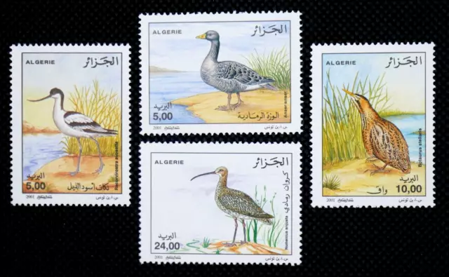 ALGERIA  2001 - Birds - Curlew, Goose, Bittern, Avocet - MNH - SG1353/6