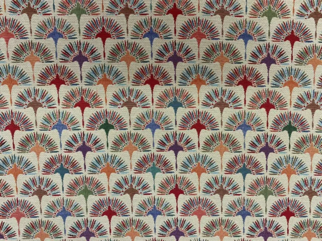 Deco Fan  Tapestry Multicoloured  Cotton  Curtain/Upholstery Fabric
