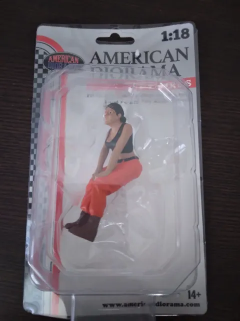 American Diorama Figurine - Hip Hop Girls Figure 4 (1/18 scale, Black/Orange)