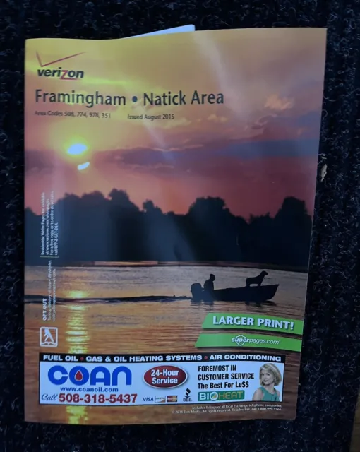 Framingham Natick Area Verizon Phone Book August 2015