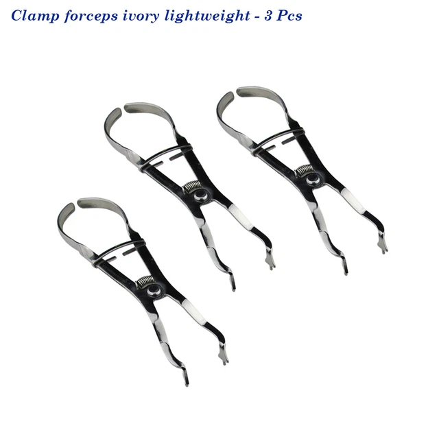 Kit D'instruments Pour Digue Dentaire (Rubber Dam) - Pince, Crampons, Stand, Acier Inox