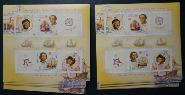 ME 5.000,00: WHOLESALE: 200 BLOCKS Rumänien Kolumbus 50 Jahre CEPT 2005, Postpre