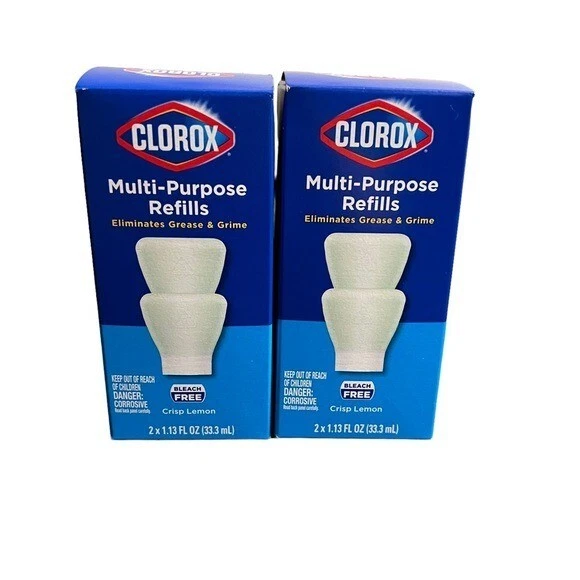 CLOROX MULTIPURPOSE SPRAY Concentrate Refills Crisp Lemon 2 Pack Set