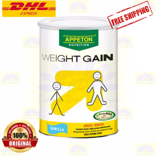 1 X Appeton Weight Gain Powder 900g Vanilla For Adults Increase Weight & Energy