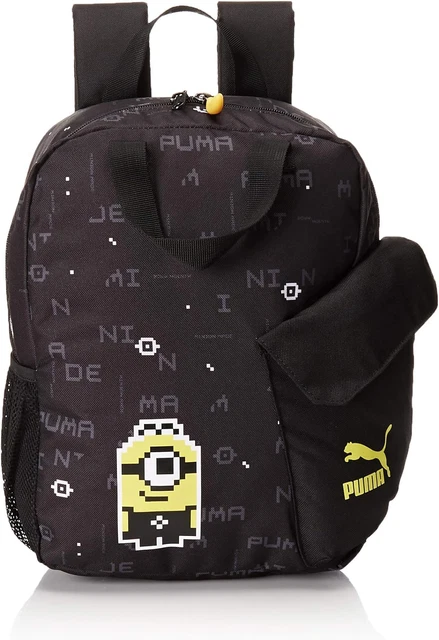 PUMA Minions Cattivissimo Me Zaino Bambini Bambini Junior Borsa Scuola Nera VENDITA