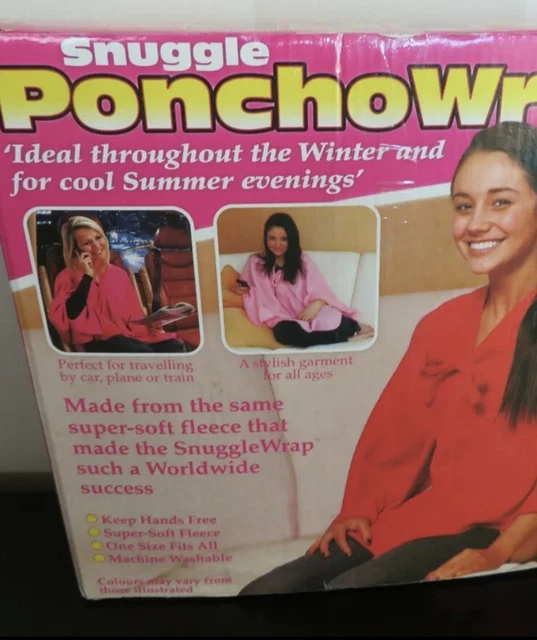 Poncho Ponchowrap Donna Taglia Unica Coccolato Pile Poncho Involucro Singolo Colore Nuovo