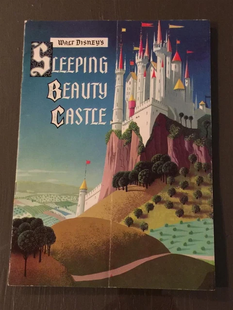 Walk Disney's Sleeping Beauty Castle Brochure w/ 4 page color fold out - 1957