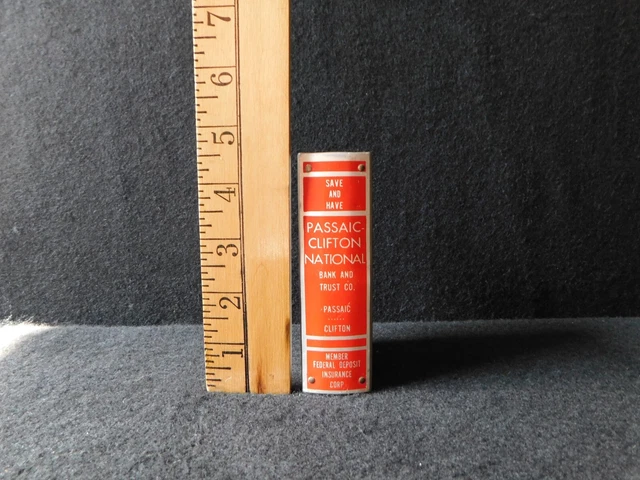 Passaic Clifton National - Advertising Coin Bank - Excellent Condition