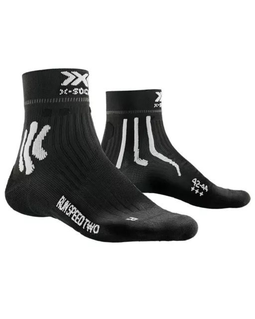 X-Bionic X-Socks Run Speed Two 4.0 Socken Running, Opal Schwarz / Arctic Weiß