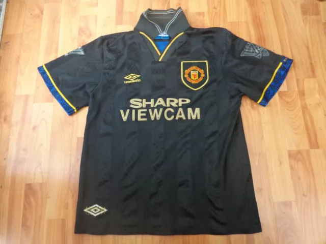 Vintage Manchester United Man Utd 1993-1995 Away Shirt Mens Medium Ince 8