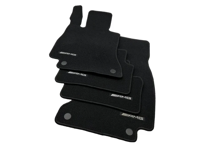Tapis de sol pour Mercedes Classe E antidérapants en caoutchouc Noir 5 Pcs