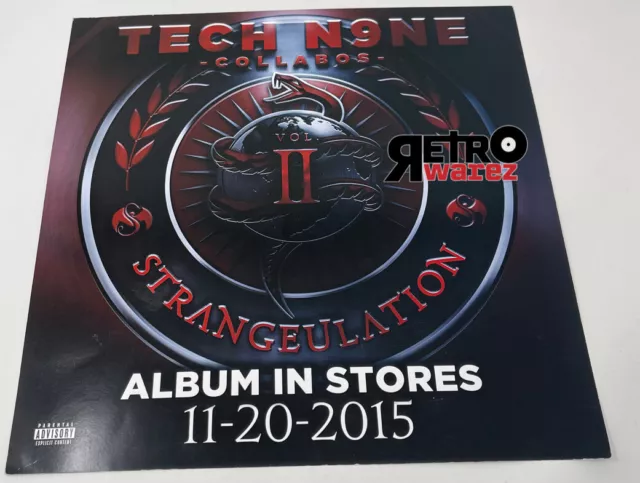 Tech N9ne - STRANGEULATION 12” Promo Flat Strange Music Collabs 2015 hip hop
