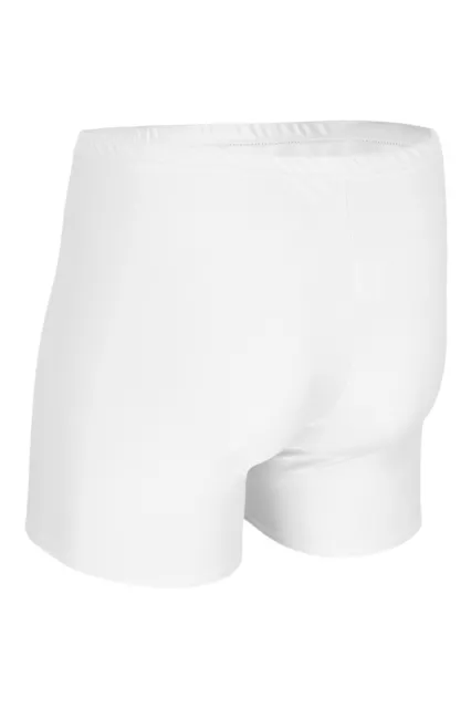 Herren Hotpant Weiß Kurzradler Sporthose shorts kurze Hose stretch shiny 2