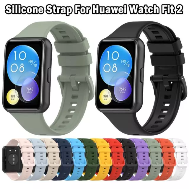 Buckle Wristband Bracelet Silicone Replacement Strap For Huawei Watch Fit 2