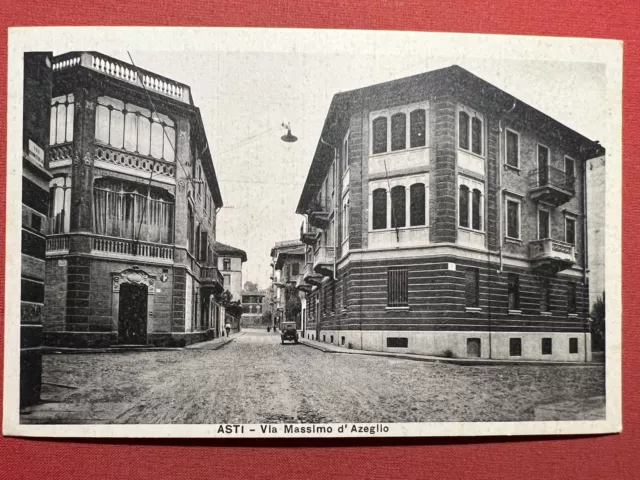 Cartolina - Asti - Via Massimo d'Azeglio - 1920 ca.