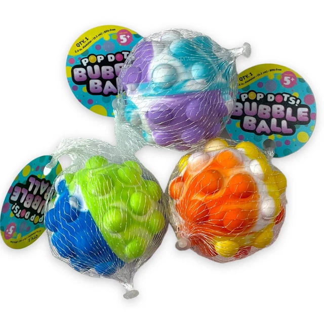 POP IT BALL Bubble Fidget Sensory Toy Stress Ball Pop It Lot of 3 9.52