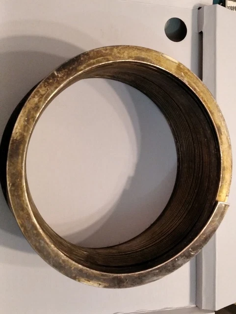 Silver RF edgewound huge coil. Ham Radio
