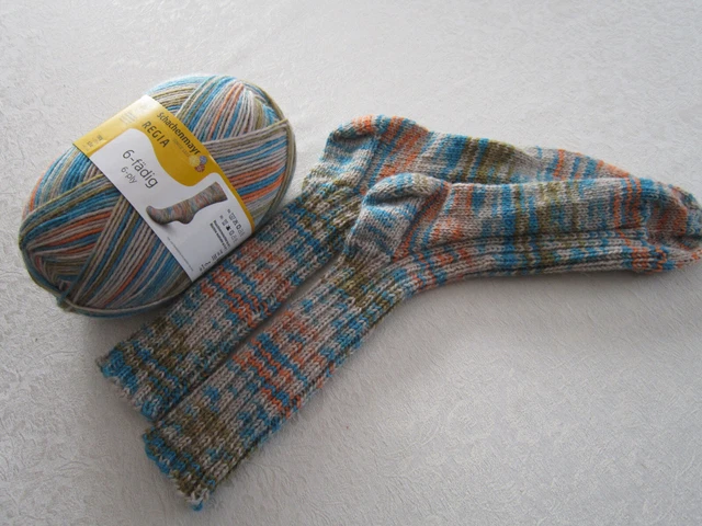 Extra warme Handgestrickte Damen/Herrensocken Gr 38 - 40 bunt Regia Wolle 6 fach