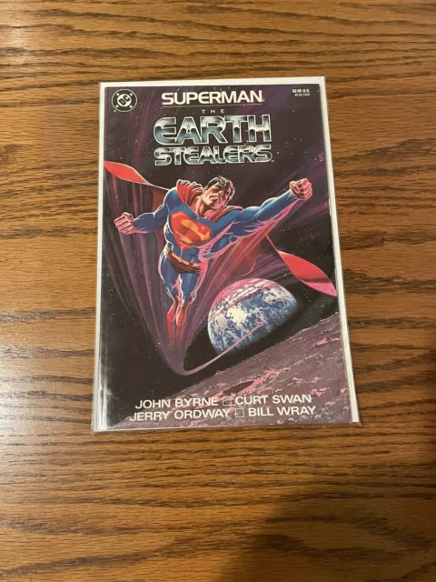 Superman The Earth Stealers-DC Graphic Novel TPB Comic Book-1988 Near Mint