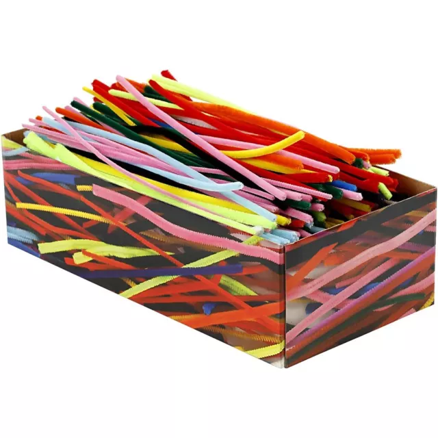Pipe Cleaners, thickness 4+6+9 mm, L: 30 mm, asstd colours, 700asstd