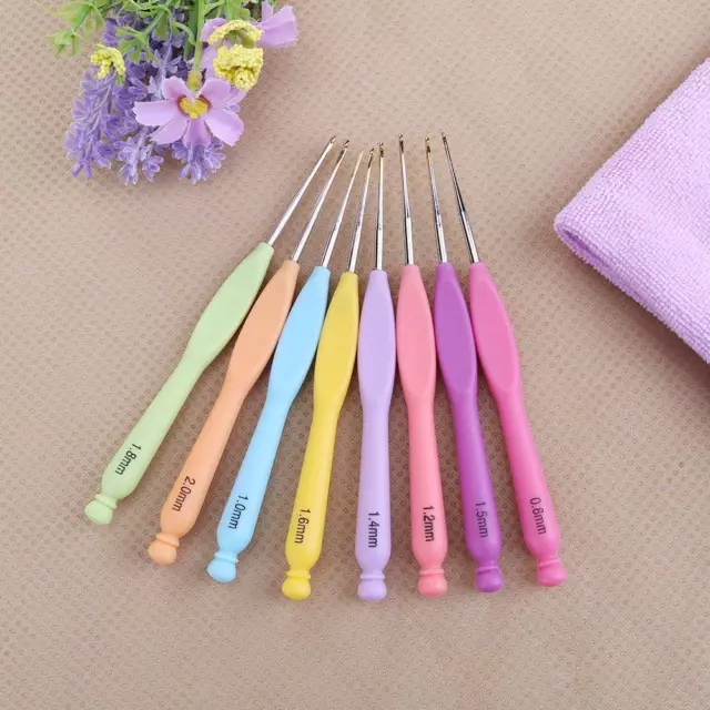 8pcs Hooks Needles DIY Craft Aluminum Yarn Knitting Crochet for Arthritic Hands