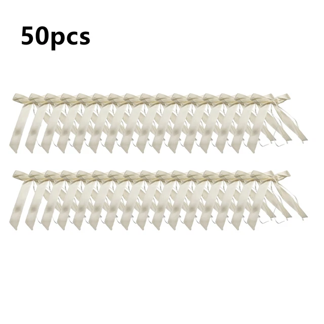 Pack de 50 boucles d'antenne blanches accessoires pour voiture de mariage