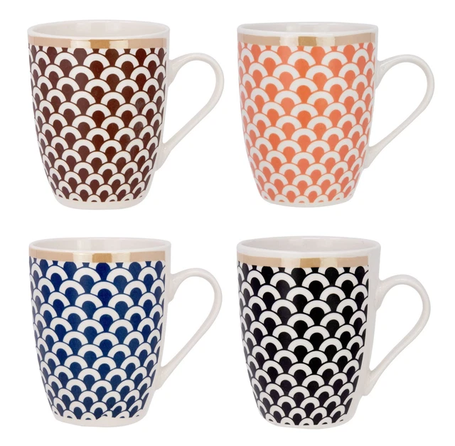 Set 6 Tazze In Porcellana Da 400ml - Tazze Grandi Per Caffè, Tè, Latte, Bianche, Microonde E Lavastoviglie - Foto 3