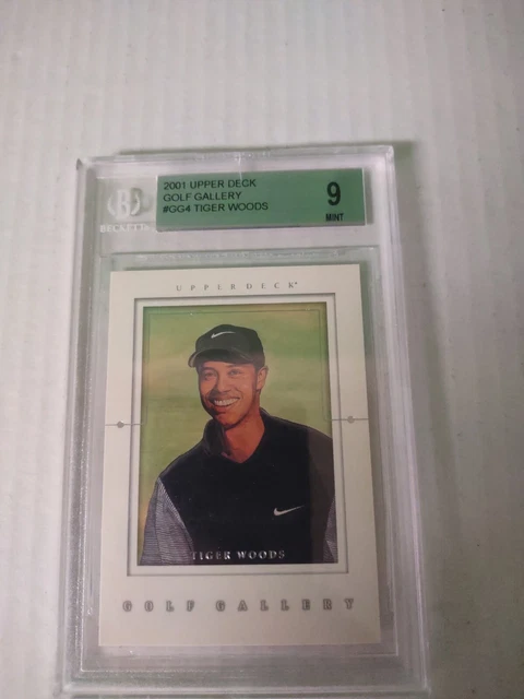 2001 Upper Deck Tiger Woods #GG4 Golf Gallery Rookie RC Card Beckett