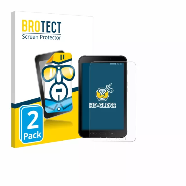 2x Film Protection Ecran pour Samsung Galaxy Tab Active 2 Clair Protecteur