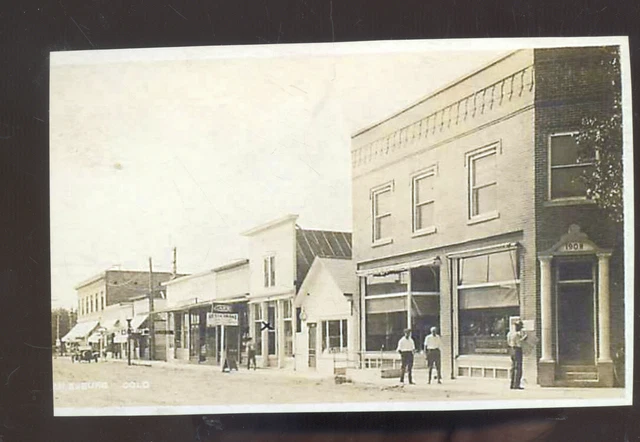 Real Photo Julesburg Colorado Downtown Street Scene Colo. Postcard Copy