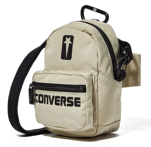 RICK OWENS DRKSHDW x Converse 'MINI Backpack' Shoulder & Arm Straps Gry/Blk NWT!