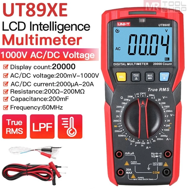 UNI-T TRUE RMS Multimeter Digital Volt Amp Meter 1000V 20A Ohm Freq LPF ...