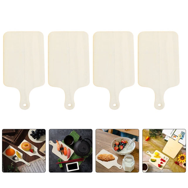 4 Pcs Pizza Peel Dinner Plate Rectangular Tray Serving Paddle Board