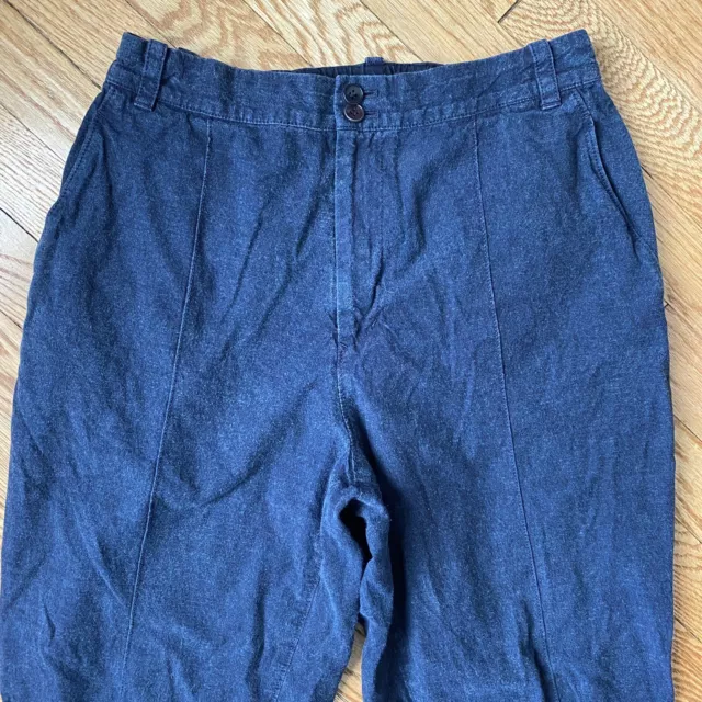 Blue Blue Japan - Indigo-Dyed Tapered Pleated Linen Trousers - Blue Size 2 2