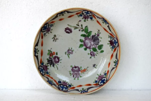 Ancien Chinois Export Famille Rose Plaque Plat Porcelaine Floral Decorative " 48 2