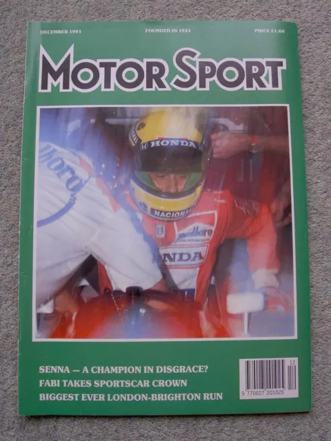 Motorsport (Dezember 1991) Mercedes 300SL-24, Clio Elf UK Test, Japan & Australien GPs