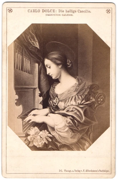 Fotografie F. & O. Brockmann´s Nachf., Dresden, Gemälde: Die heilige Caecilie,