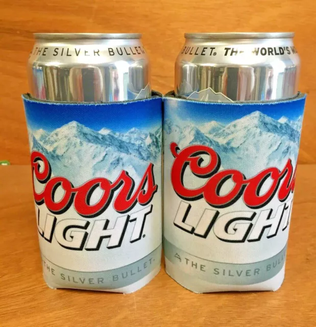 Coors Light Born In The Rockies Silver Bullet Can Koozie Cooler ONE (1) NEW  & FS 